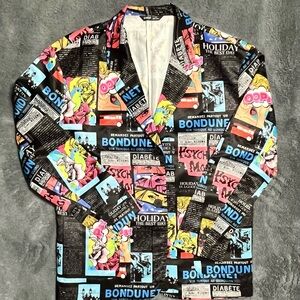 Women’s comic pop art button up blazer